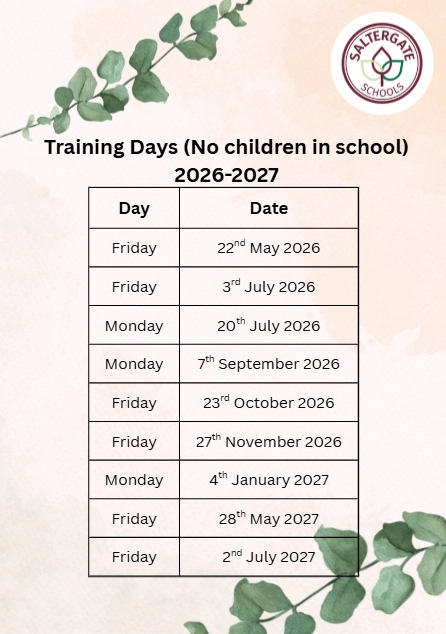 Training days 2026 - 2027